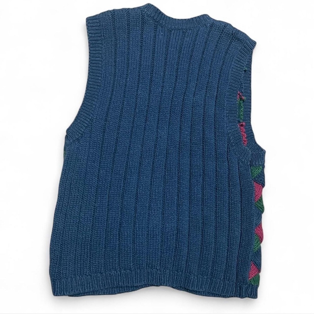 Vintage 90s Baxter & Wells Sweater Vest Women's Size M Retro Knitted Button Up - Picture 3 of 8